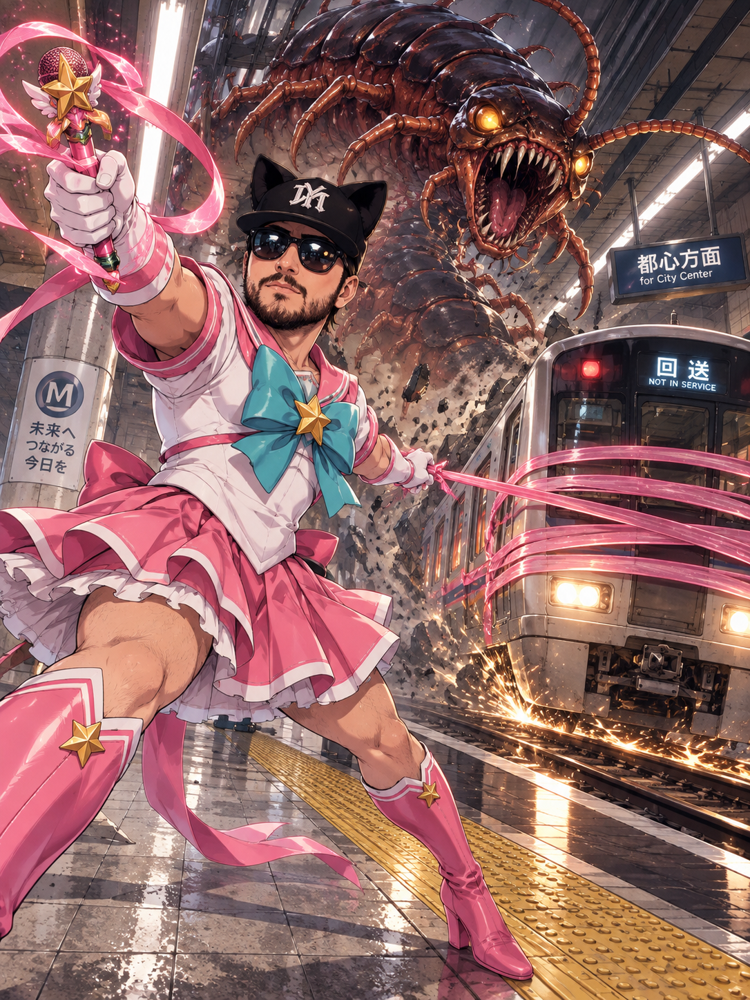 Un monstre dans le métro